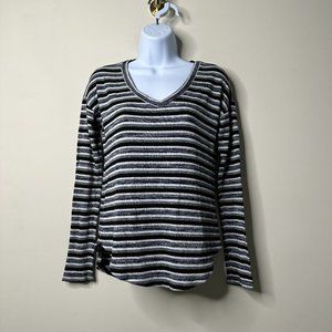 American Eagle Soft & Sexy Long Sleeve V Neck Top Multicolor Women's XS